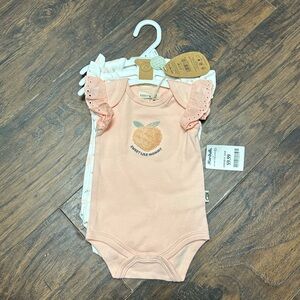 Peach/floral onesies